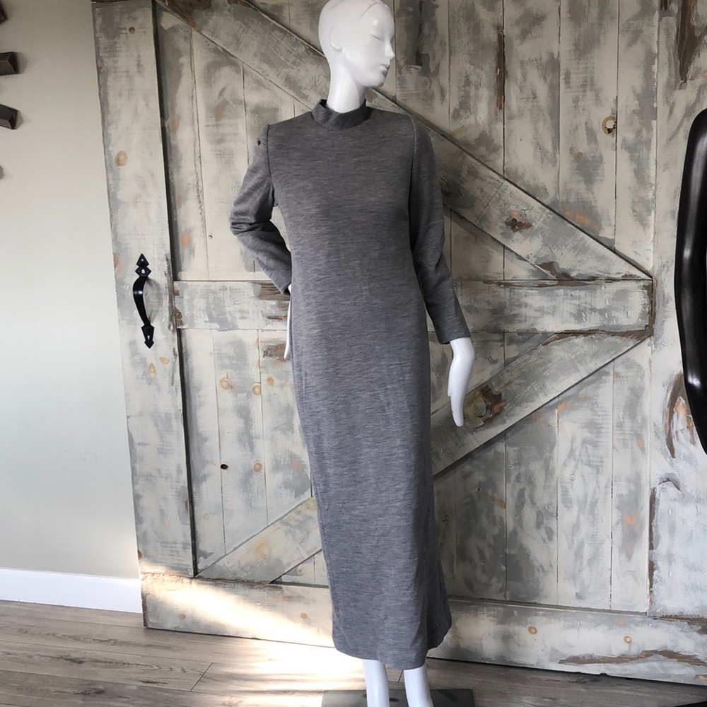 Vintage David Hayes knit long sleeve maxi dress